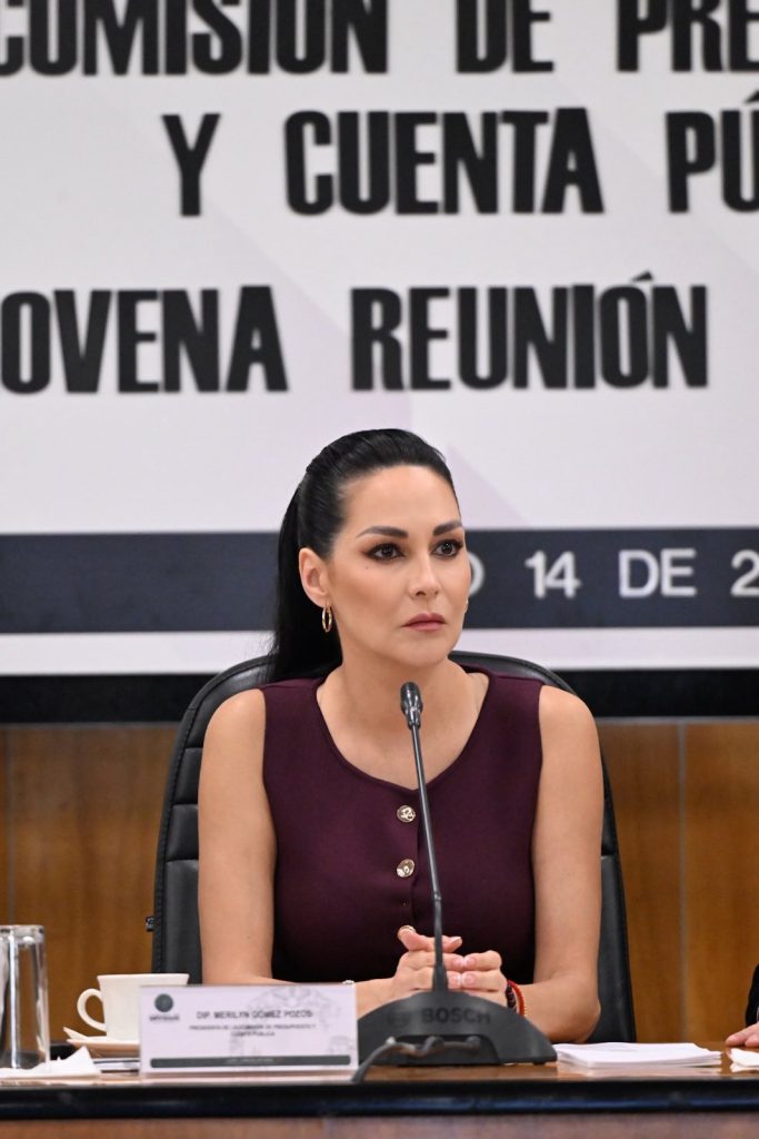 Entrevista a la diputada Merilyn Gómez Pozos, presidenta de la Comisión de Presupuesto y Cuenta Pública e integrante del Grupo Parlamentario de Morena, en el Palacio Legislativo de San Lázaro.